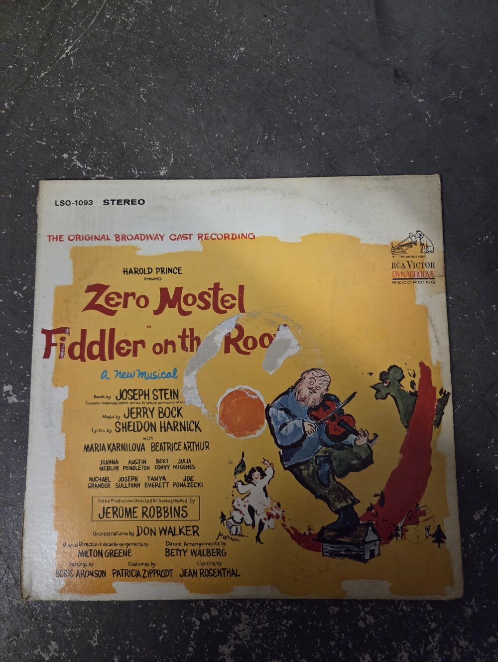 Zero Mostel Fiddler on the Roof Vintage Vinyl -